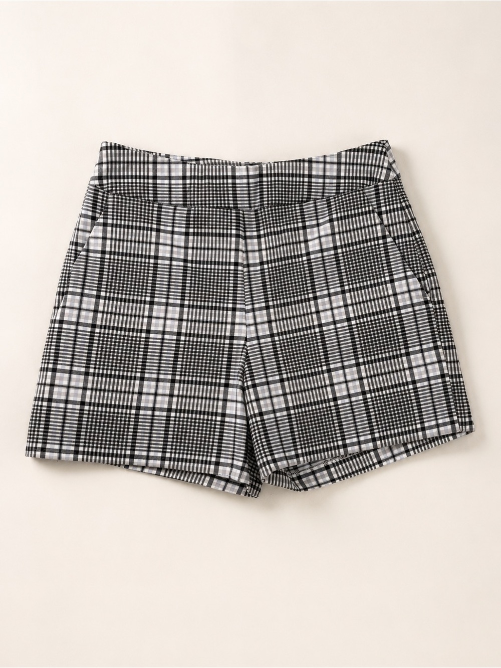 Madison Black & White Plaid Bermuda Shorts